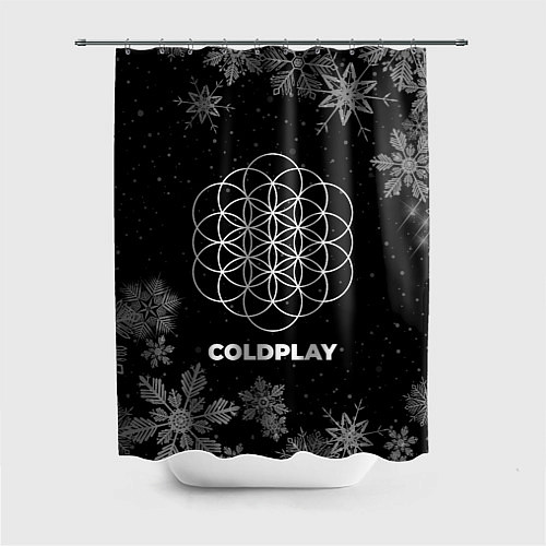 Шторка для ванной Снежный Coldplay / 3D-принт – фото 1