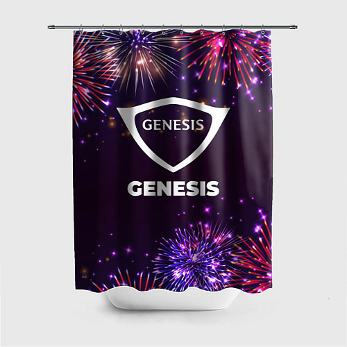 Шторка для ванной Праздничный Genesis / 3D-принт – фото 1