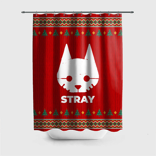 Шторка для ванной Stray new year / 3D-принт – фото 1