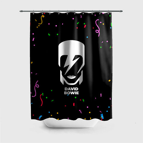 Шторка для ванной David Bowie конфети / 3D-принт – фото 1