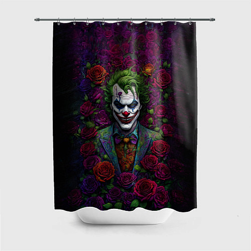 Шторка для ванной Joker - roses / 3D-принт – фото 1