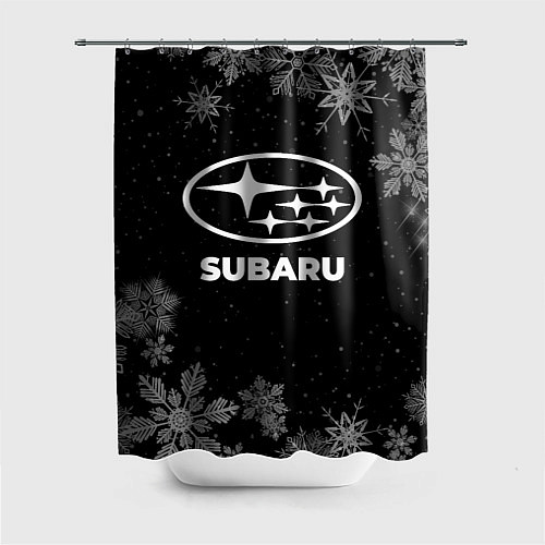 Шторка для ванной Снежный Subaru / 3D-принт – фото 1