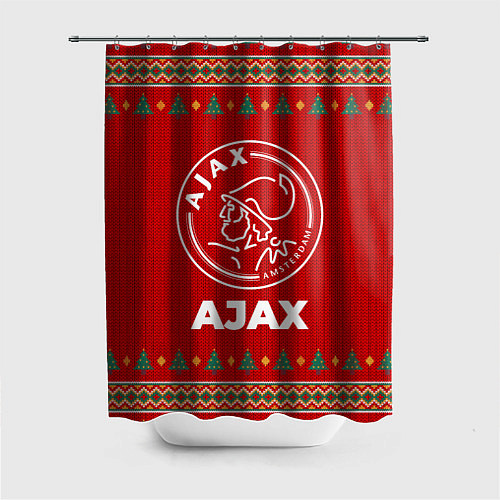 Шторка для ванной Ajax new year / 3D-принт – фото 1