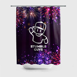 Шторка для ванной Праздничный Stumble Guys