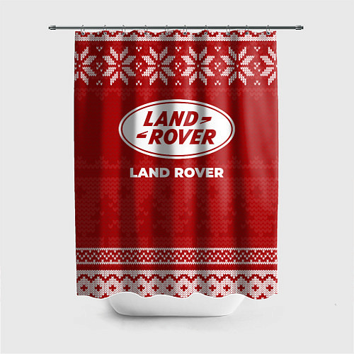 Шторка для ванной Новогодний Land Rover / 3D-принт – фото 1