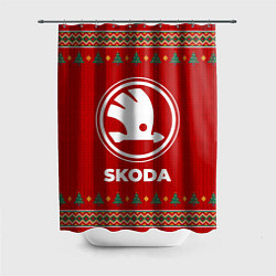 Шторка для ванной Skoda new year