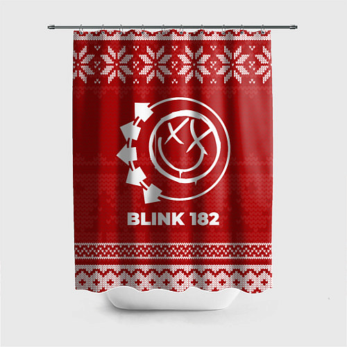 Шторка для ванной Новогодний Blink 182 / 3D-принт – фото 1