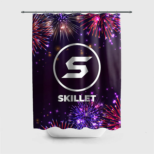 Шторка для ванной Праздничный Skillet / 3D-принт – фото 1