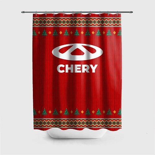 Шторка для ванной Chery new year / 3D-принт – фото 1