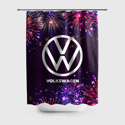 Шторка для ванной Праздничный Volkswagen / 3D-принт – фото 1