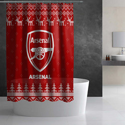 Шторка для душа Новогодний Arsenal с оленями, цвет: 3D-принт — фото 2