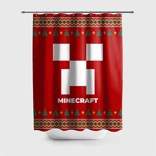 Шторка для ванной Minecraft new year / 3D-принт – фото 1