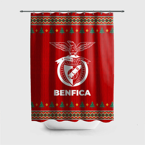 Шторка для ванной Benfica new year / 3D-принт – фото 1