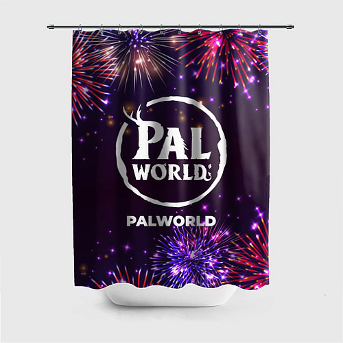 Шторка для ванной Праздничный Palworld / 3D-принт – фото 1
