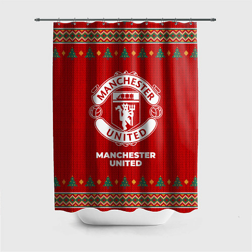 Шторка для ванной Manchester United new year / 3D-принт – фото 1