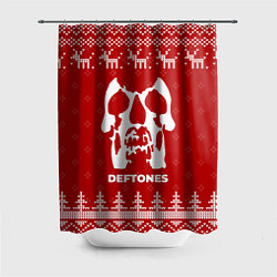 Шторка для ванной Новогодний Deftones с оленями