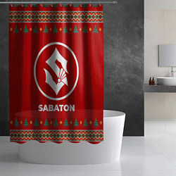 Шторка для душа Sabaton new year, цвет: 3D-принт — фото 2