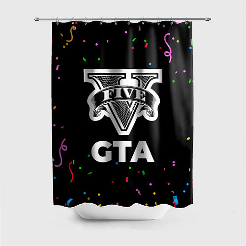 Шторка для ванной GTA конфети / 3D-принт – фото 1