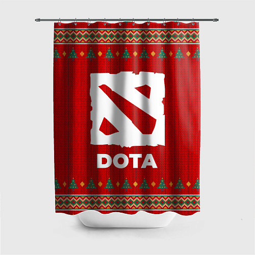 Шторка для ванной Dota new year / 3D-принт – фото 1