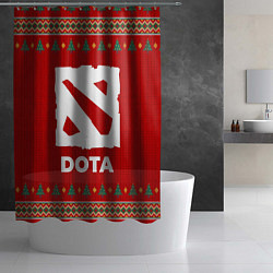 Шторка для душа Dota new year, цвет: 3D-принт — фото 2