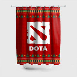 Шторка для ванной Dota new year