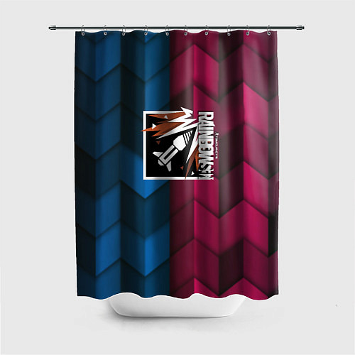 Шторка для ванной Rainbow six abstract / 3D-принт – фото 1