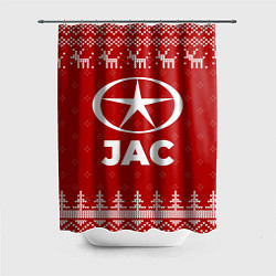 Шторка для ванной Новогодний JAC с оленями