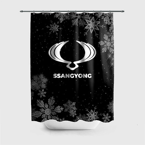 Шторка для ванной Снежный SsangYong / 3D-принт – фото 1