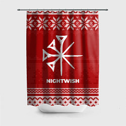 Шторка для душа Новогодний Nightwish, цвет: 3D-принт