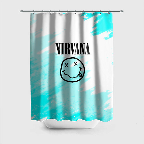 Шторка для ванной Nirvana rock music color / 3D-принт – фото 1