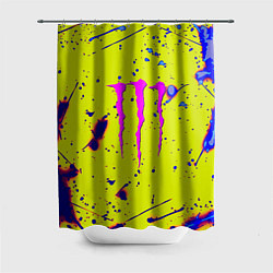 Шторка для душа Monster energy краски, цвет: 3D-принт