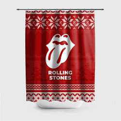 Шторка для ванной Новогодний Rolling Stones