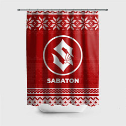 Шторка для душа Новогодний Sabaton, цвет: 3D-принт