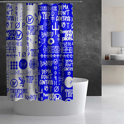 Шторка для душа Twenty one pilots лого, цвет: 3D-принт — фото 2