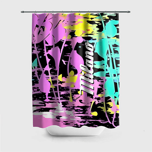 Шторка для ванной Color expressive abstraction - Milano / 3D-принт – фото 1