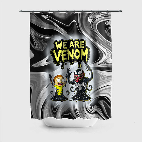 Шторка для ванной We are Venom - Morty / 3D-принт – фото 1