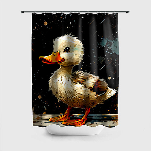 Шторка для ванной Милая уточка / 3D-принт – фото 1