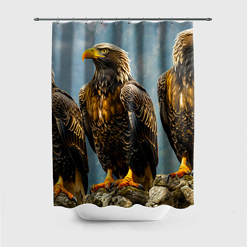 Шторка для ванной Три орла / 3D-принт – фото 1