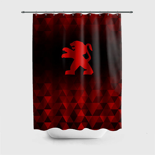 Шторка для ванной Peugeot red poly / 3D-принт – фото 1