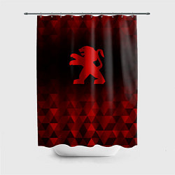Шторка для ванной Peugeot red poly