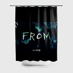 Шторка для ванной Извне на фоне леса