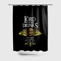 Шторка для душа Lord of the drinks, цвет: 3D-принт