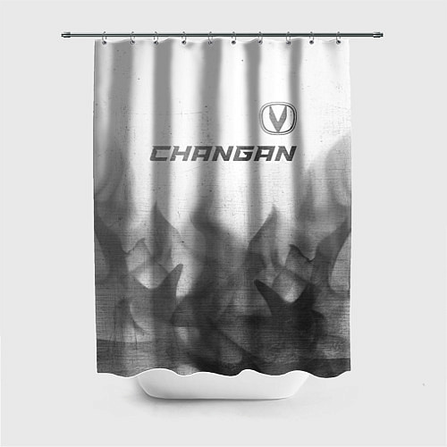 Шторка для ванной Changan - white gradient посередине / 3D-принт – фото 1