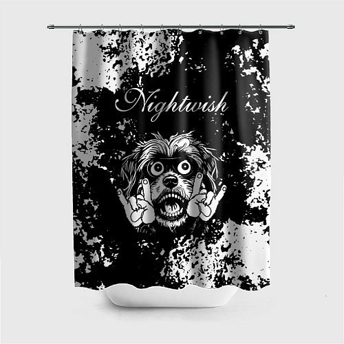 Шторка для ванной Nightwish рок пес / 3D-принт – фото 1