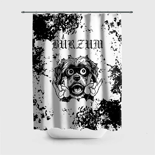 Шторка для ванной Burzum - рок пес / 3D-принт – фото 1