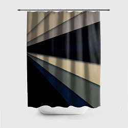 Шторка для душа Фрактальные линии - темный, цвет: 3D-принт