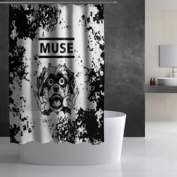 Шторка для душа Muse - рок пес, цвет: 3D-принт — фото 2
