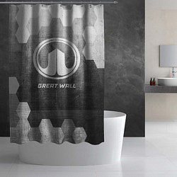 Шторка для душа Great Wall - grey gradient, цвет: 3D-принт — фото 2