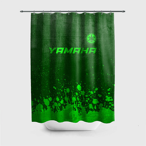 Шторка для ванной Yamaha - green gradient посередине / 3D-принт – фото 1