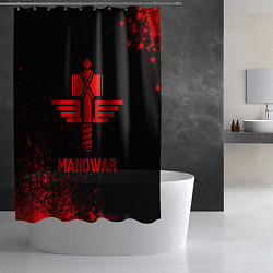 Шторка для душа Manowar - red gradient, цвет: 3D-принт — фото 2